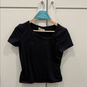 Asymmetrical Collared Aaron Daniel Black Women's Top